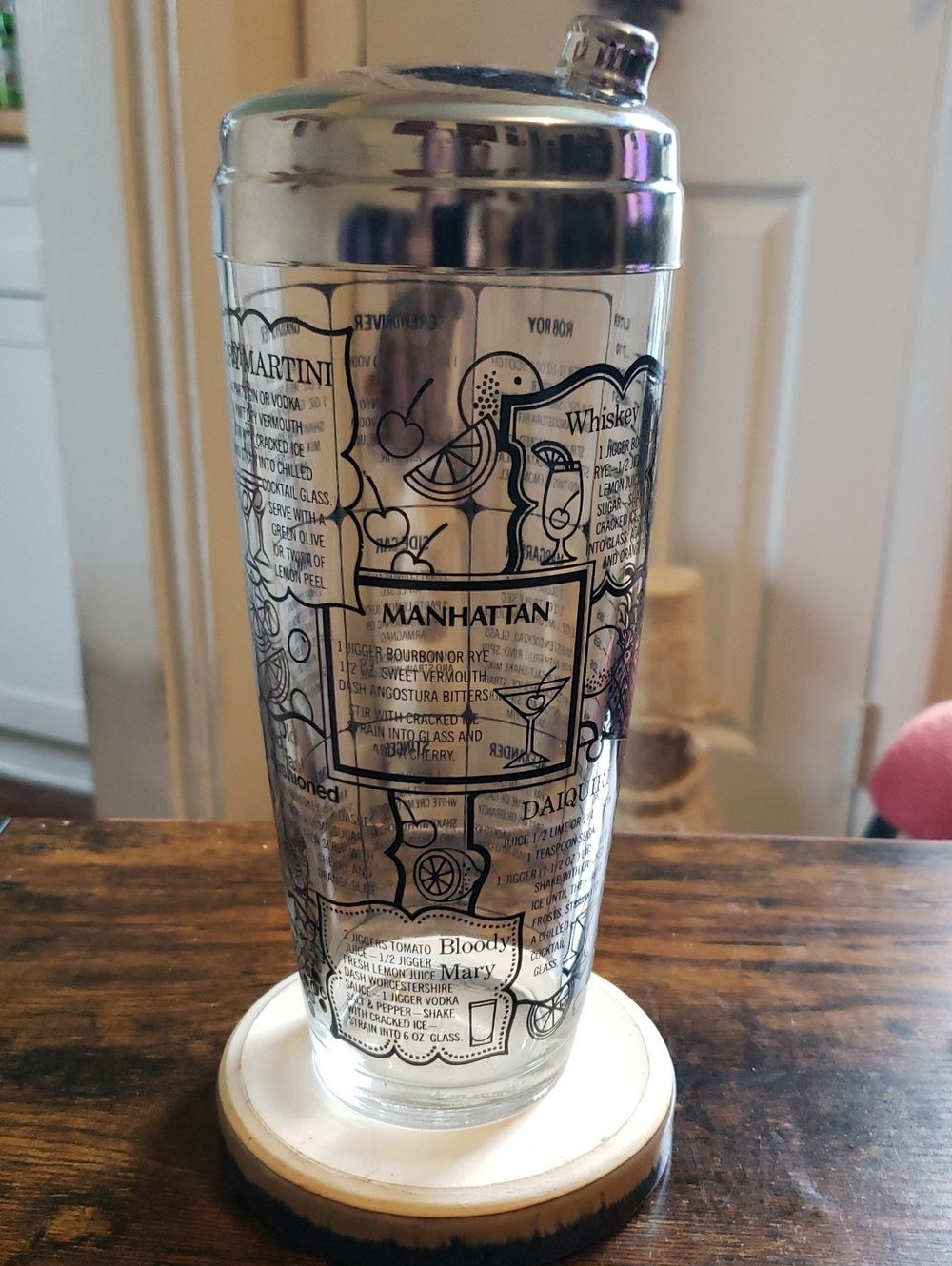 Vintage Mid-Century Modern Irvinware Glass Cocktail Shaker